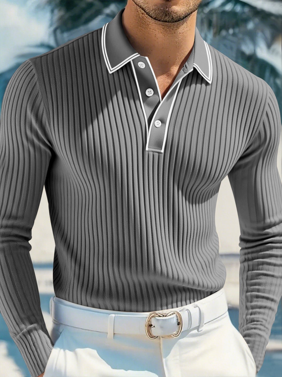 Men's POLO Long - sleeved Shirt - PratSN