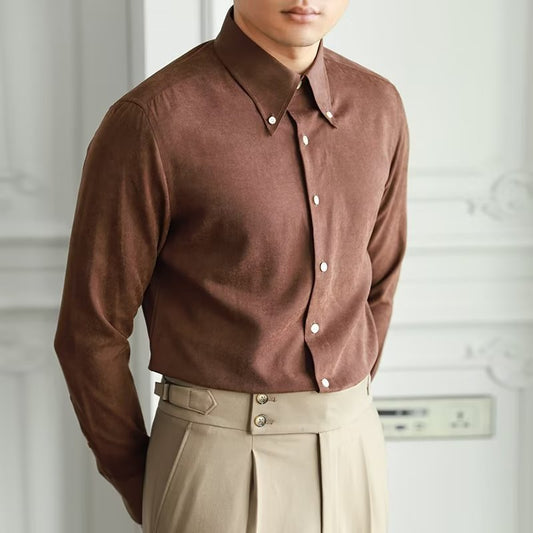 Men's Pure Color Trendy Shirt - PratSN