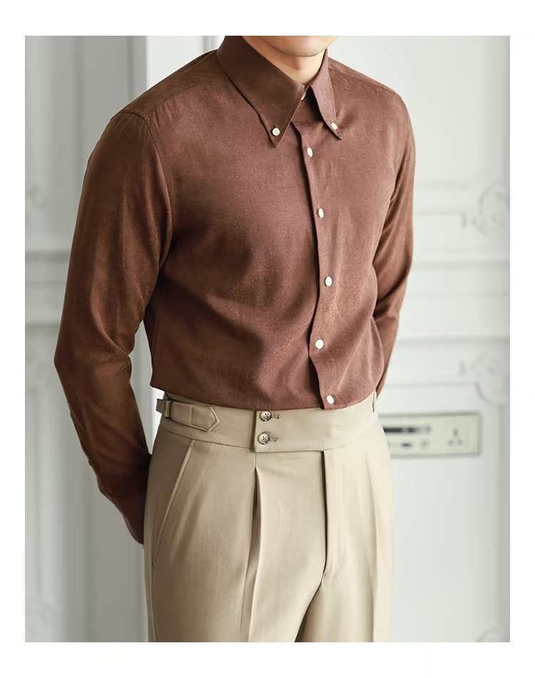 Men's Pure Color Trendy Shirt - PratSN