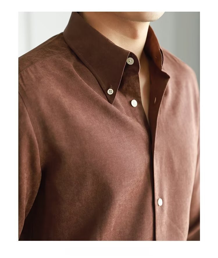 Men's Pure Color Trendy Shirt - PratSN