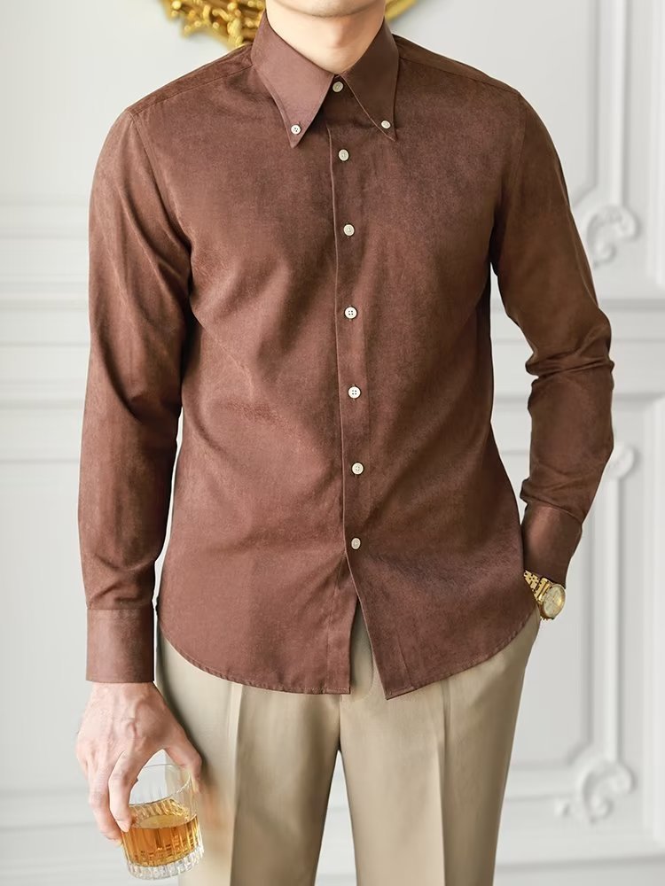 Men's Pure Color Trendy Shirt - PratSN