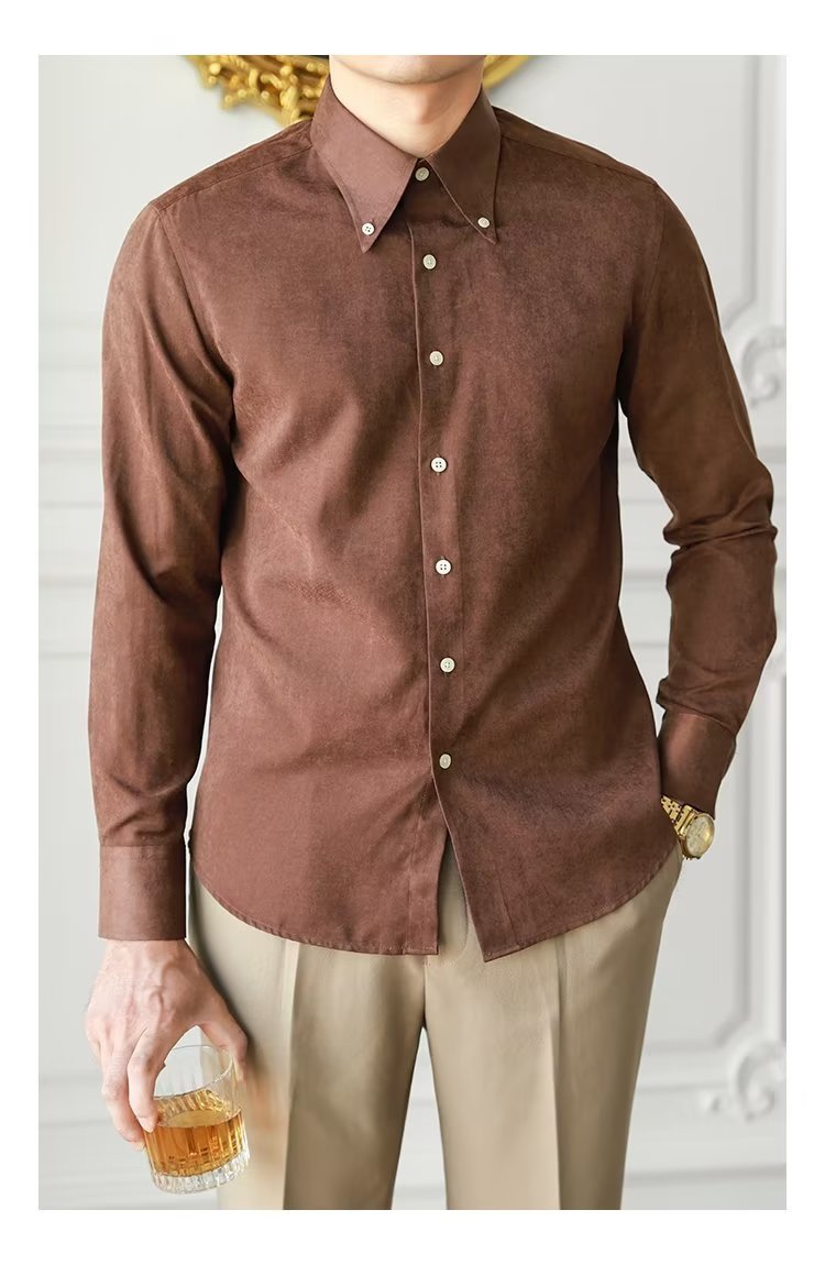 Men's Pure Color Trendy Shirt - PratSN