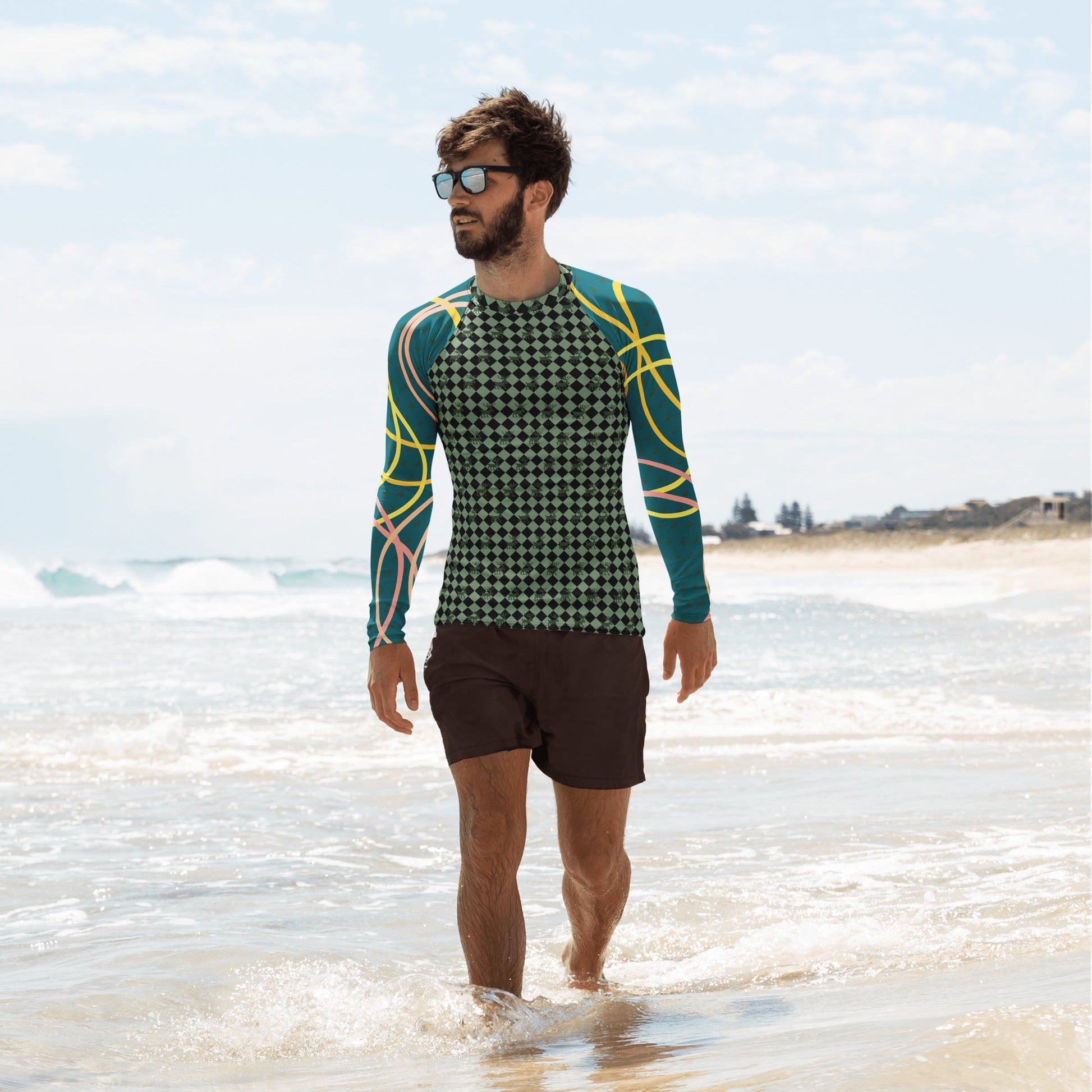 Men's Rash Guard | Men's Long Sleeve UPF 50+ Quick - Dry Shirt - PratSN