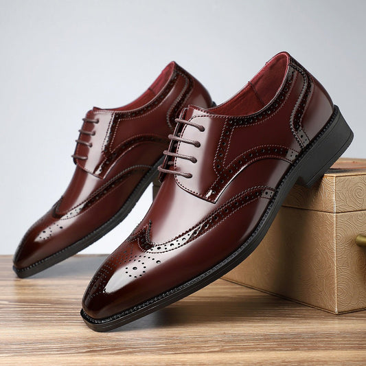 Men's Retro British Style All - match Leather Shoes - PratSN