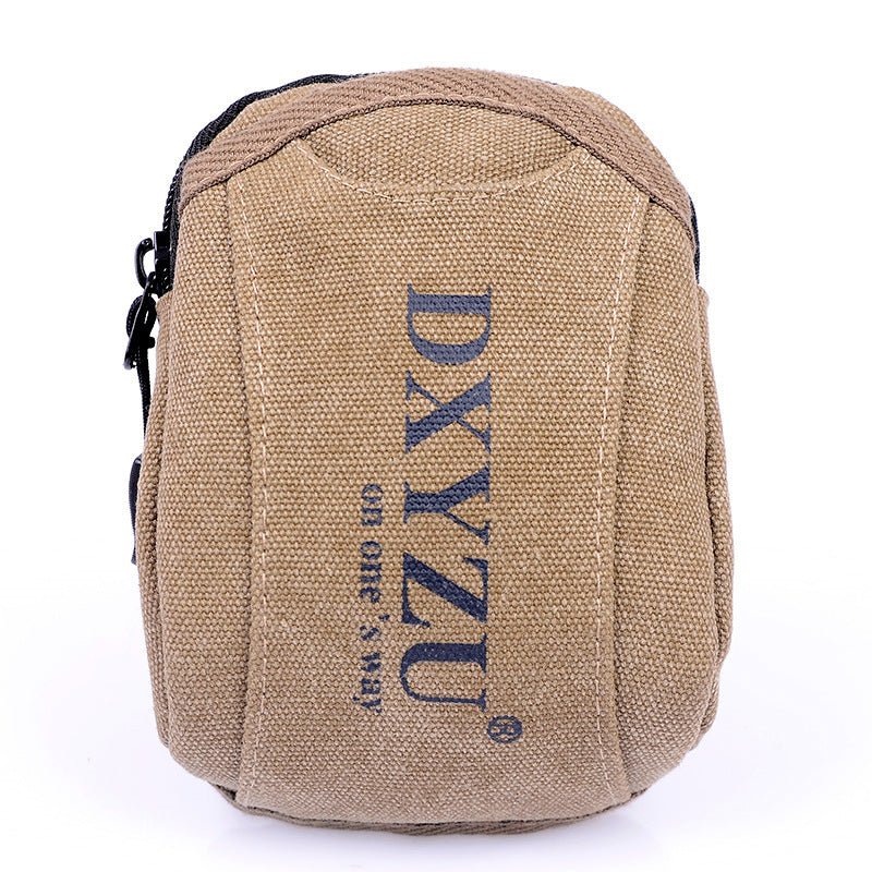 Men's Retro Canvas Belt Bag With Hook - PratSN