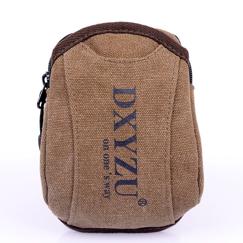 Men's Retro Canvas Belt Bag With Hook - PratSN