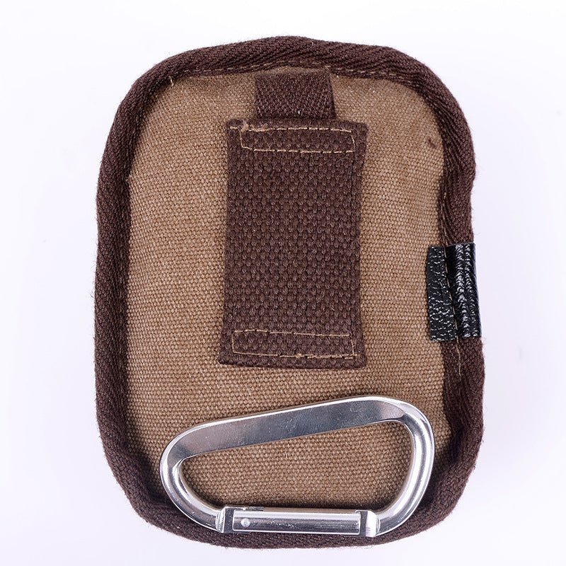 Men's Retro Canvas Belt Bag With Hook - PratSN