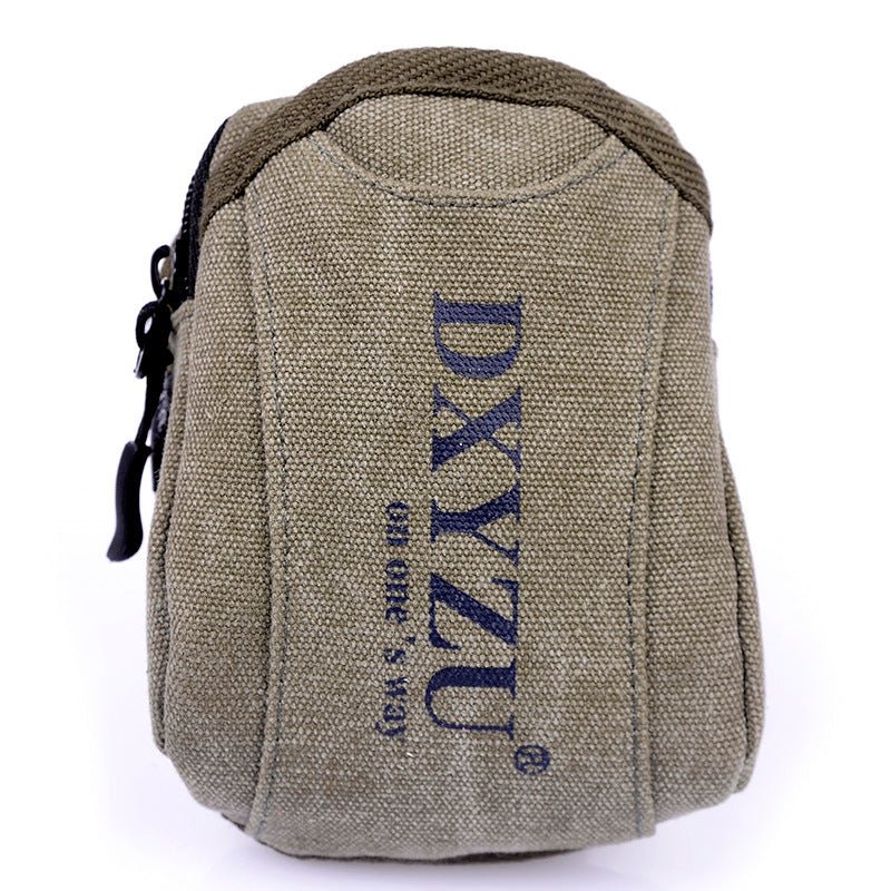 Men's Retro Canvas Belt Bag With Hook - PratSN