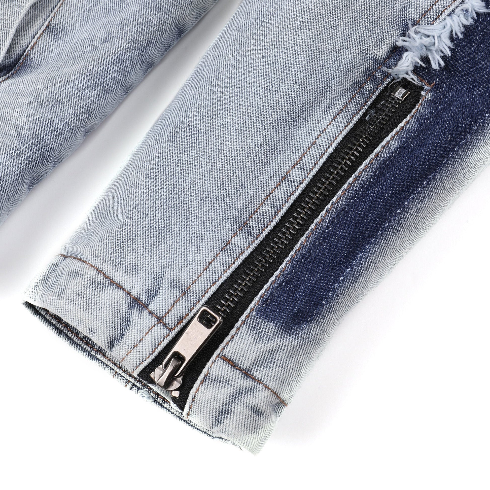 Men's Retro Denim Patchwork Jacket - Trendy Style - PratSN