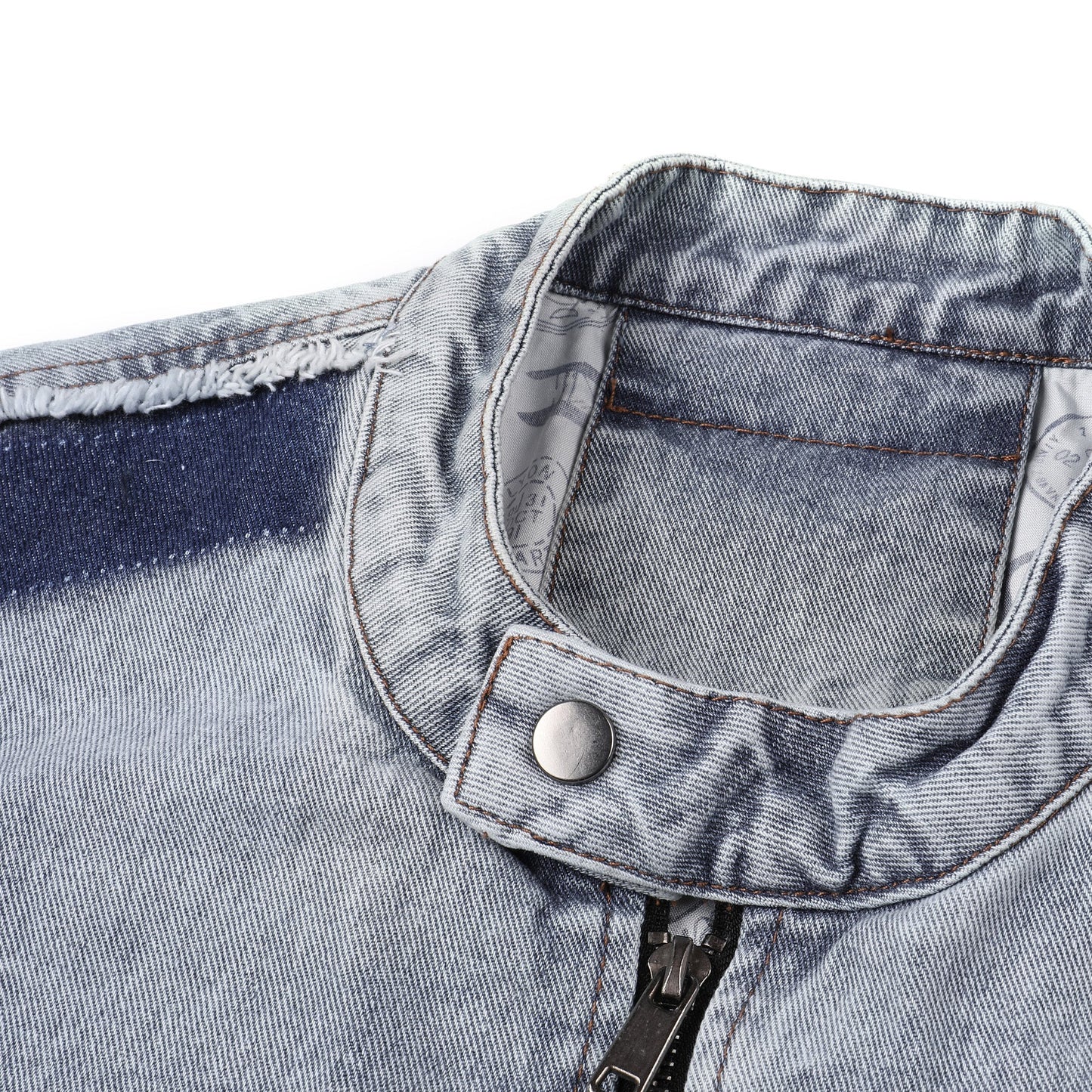 Men's Retro Denim Patchwork Jacket - Trendy Style - PratSN