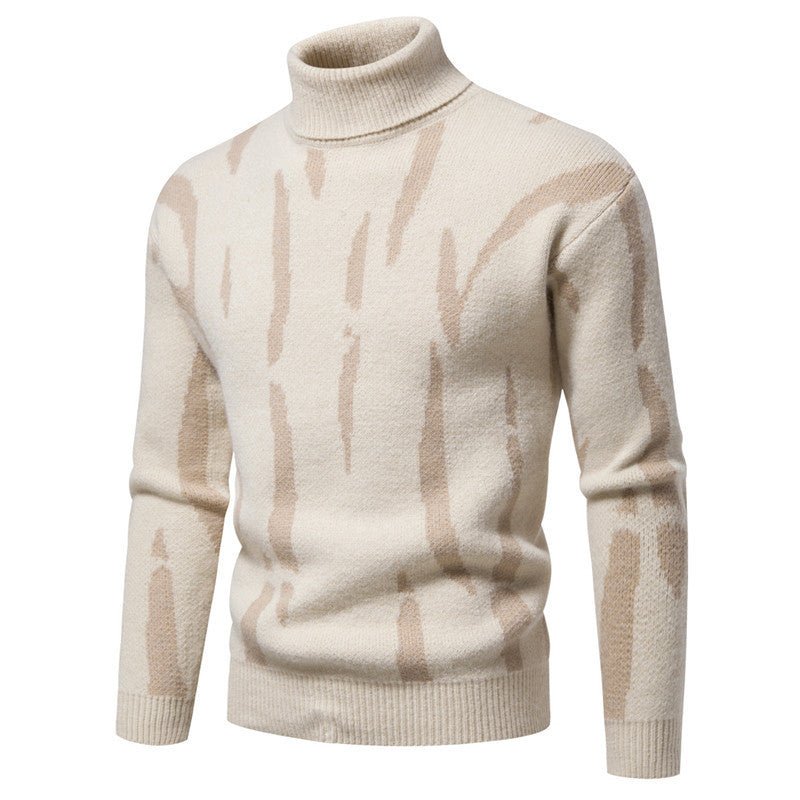 Men's Round Neck Plaid Jacquard Super Soft Sweater Casual - PratSN