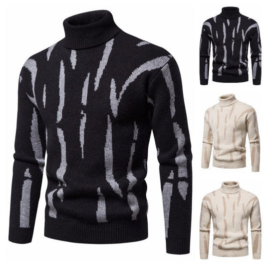 Men's Round Neck Plaid Jacquard Super Soft Sweater Casual - PratSN