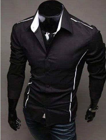 Men's Shirt Fashion Cotton Slim Shirt Long Sleeve High Quality Casual Shirt - PratSN