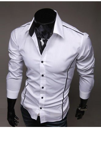 Men's Shirt Fashion Cotton Slim Shirt Long Sleeve High Quality Casual Shirt - PratSN