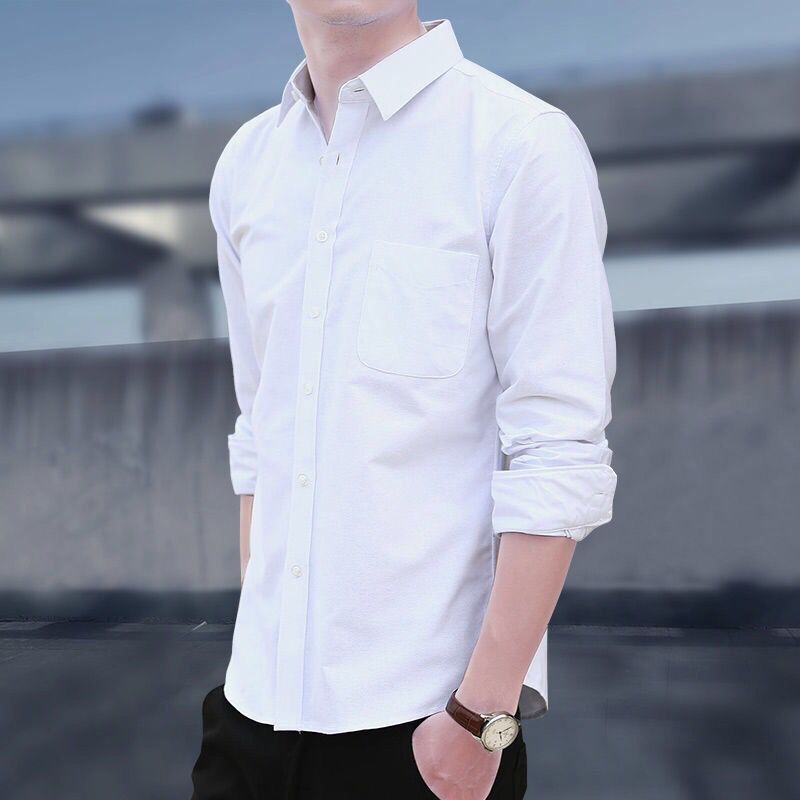 Men's Shirts Slim Fit Casual Long Sleeve Shirts Business Men - PratSN