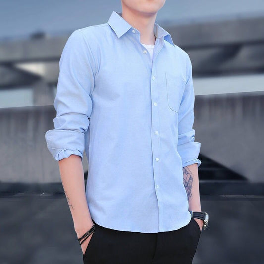Men's Shirts Slim Fit Casual Long Sleeve Shirts Business Men - PratSN