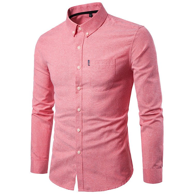 Men's Shirts Slim Long Sleeve Dress Shirt - PratSN