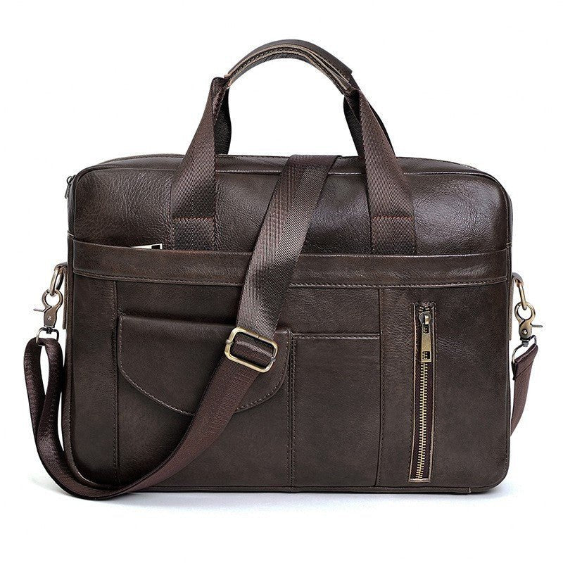 Men's Simple Casual Men's Real - leather Handbag - PratSN