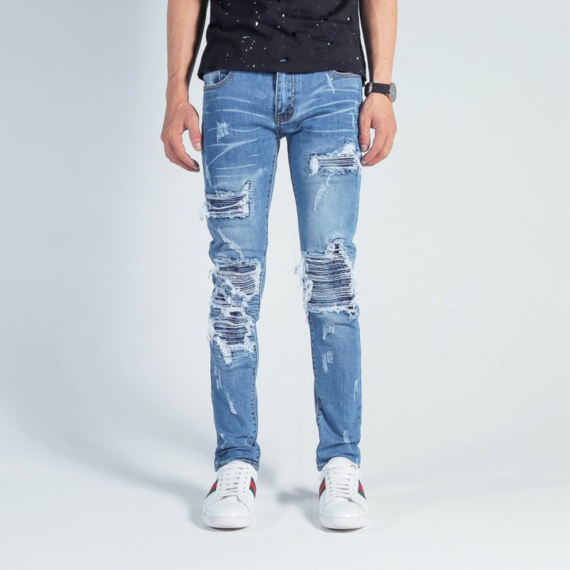 Men's Slim European Style Denim Trousers - PratSN