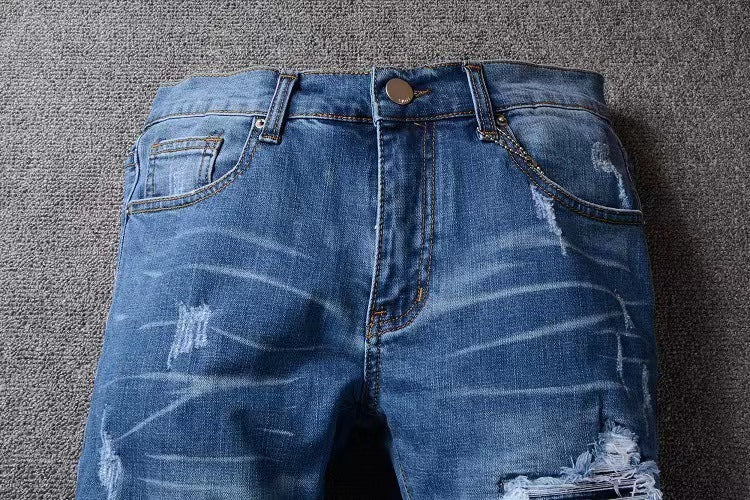 Men's Slim European Style Denim Trousers - PratSN