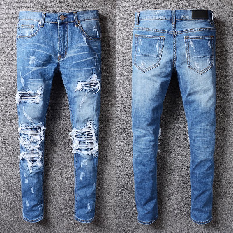 Men's Slim European Style Denim Trousers - PratSN