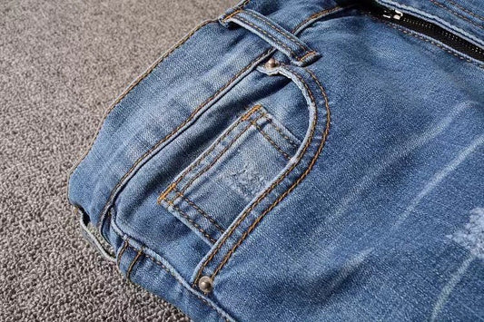 Men's Slim European Style Denim Trousers - PratSN
