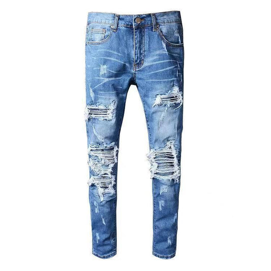 Men's Slim European Style Denim Trousers - PratSN