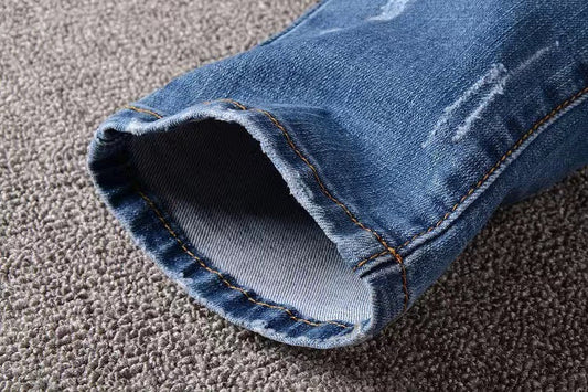 Men's Slim European Style Denim Trousers - PratSN