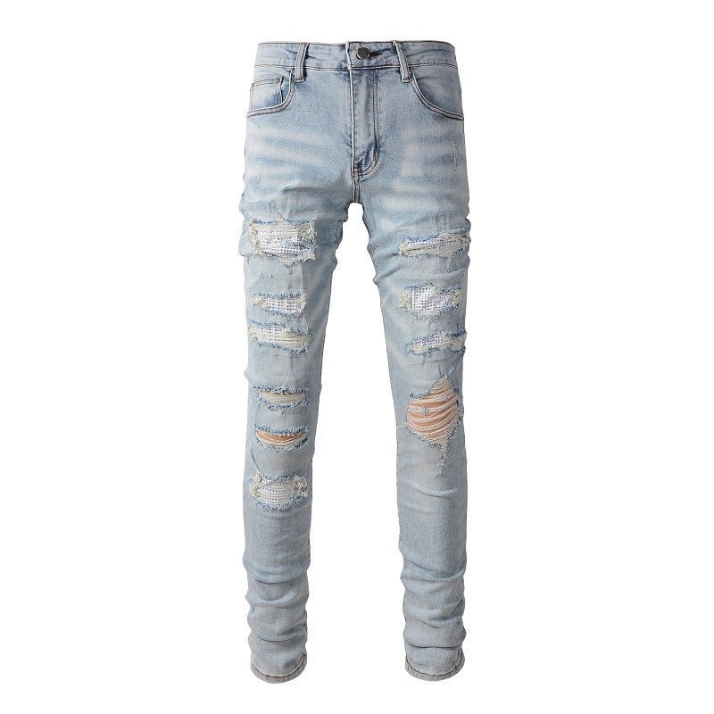 Men's Slim Fit All - matching Stretch Feet Pants - PratSN