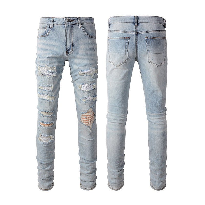 Men's Slim Fit All - matching Stretch Feet Pants - PratSN