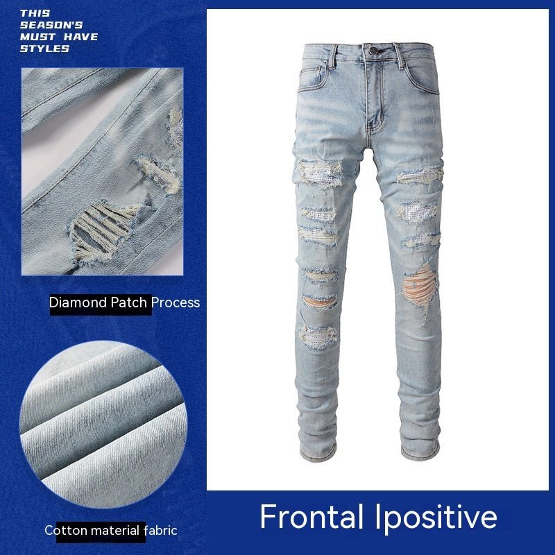 Men's Slim Fit All - matching Stretch Feet Pants - PratSN
