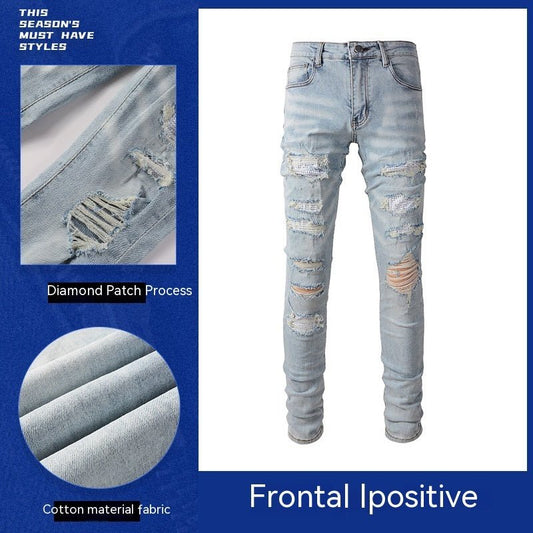 Men's Slim Fit All - matching Stretch Feet Pants - PratSN