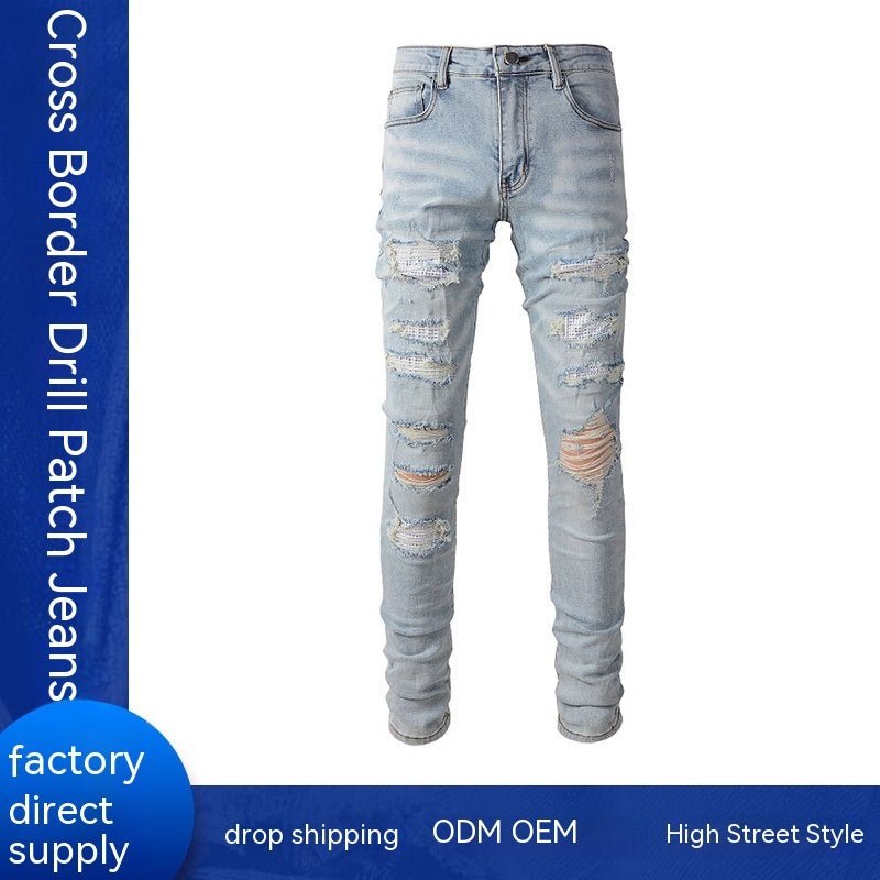 Men's Slim Fit All - matching Stretch Feet Pants - PratSN