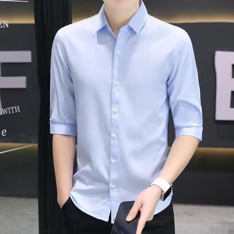 Men's Slim - fit Half - sleeve Shirt - PratSN