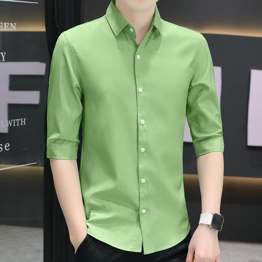 Men's Slim - fit Half - sleeve Shirt - PratSN