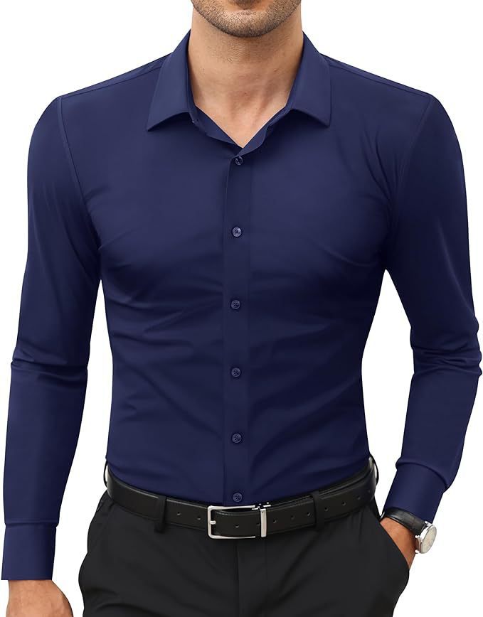 Mens Slim - Fit Solid - Color Work Shirt From Europe And The US - PratSN