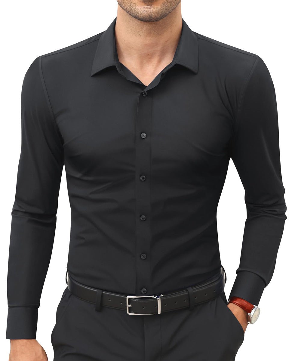 Mens Slim - Fit Solid - Color Work Shirt From Europe And The US - PratSN
