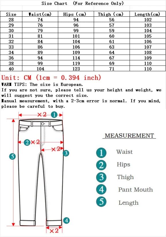 Men's Slim Fit Stretch Business Jeans Classic Casual Denim Pants Black Blue Fashion Trousers - PratSN