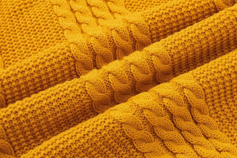 Men's Solid Color Fried Dough Twist Knitwear Pullover Fashion - PratSN