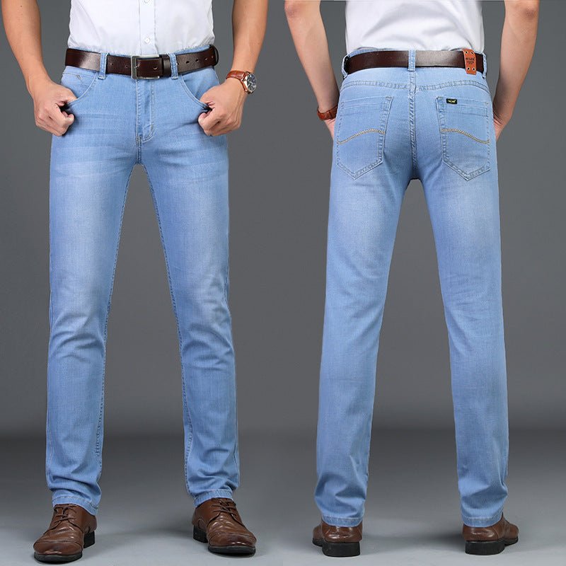 Men's Straight Slim Thin Light - colored Trousers - PratSN