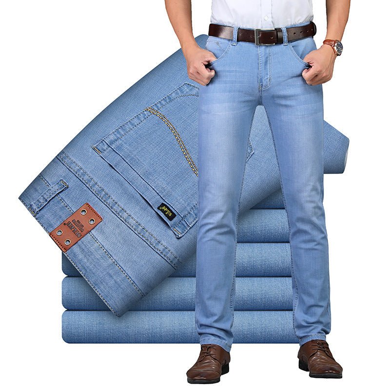 Men's Straight Slim Thin Light - colored Trousers - PratSN
