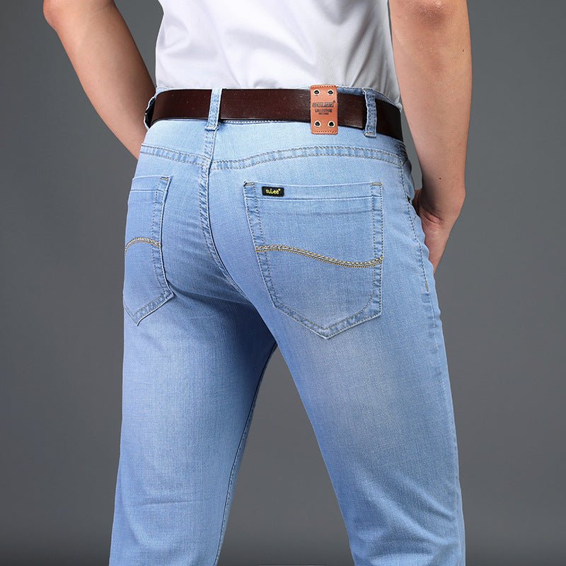 Men's Straight Slim Thin Light - colored Trousers - PratSN