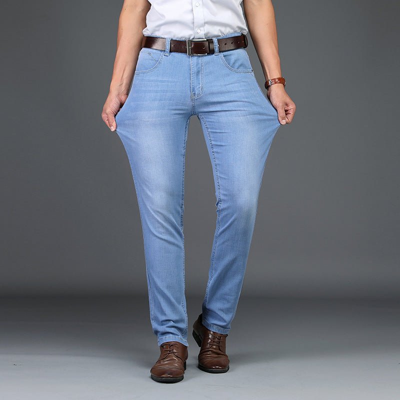Men's Straight Slim Thin Light - colored Trousers - PratSN