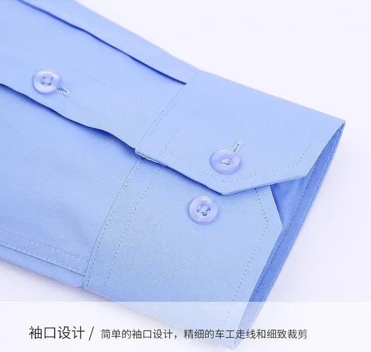 Men's Striped long - sleeved Shirt Non - ironing Anti - wrinkle Comfortable Breathable Business Casual Fashion Slim Fit - PratSN