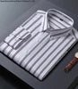 Mens Striped Shirts Korean Fashion Business Formal Wear Long Sleeve Men's Social Shirt Dress Slim Fit Elastic Office Blouse Male - PratSN