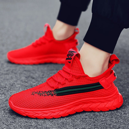 Men's Summer Breathable Sneaker Red - PratSN