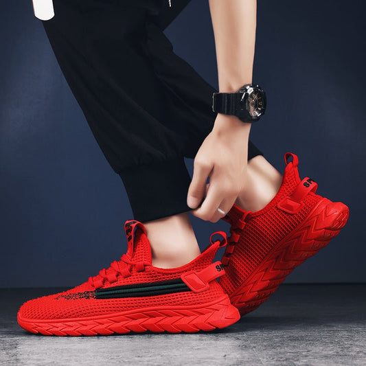 Men's Summer Breathable Sneaker Red - PratSN