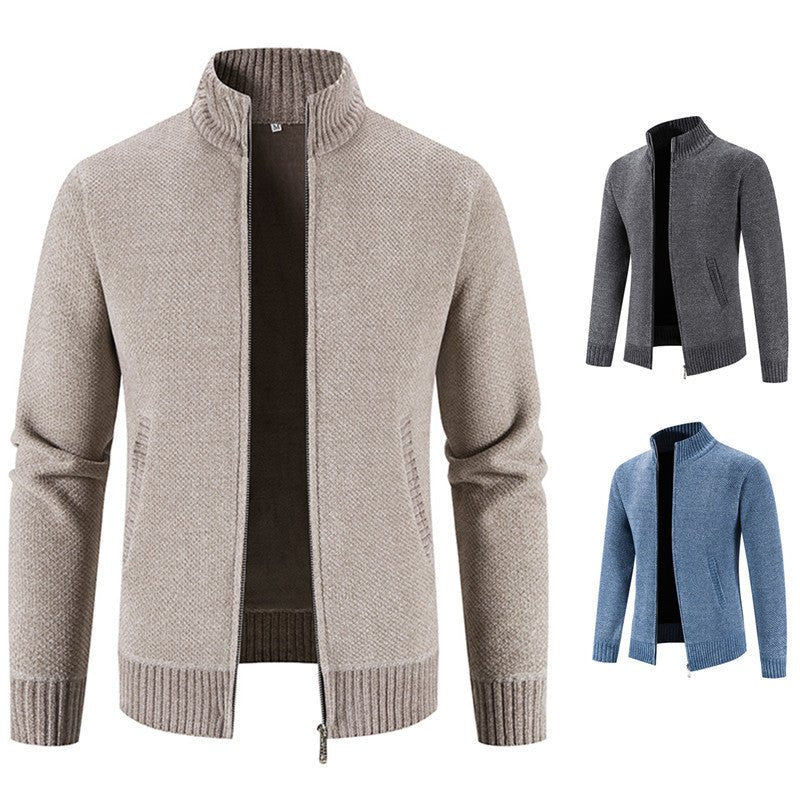 Men's Sweater Zipper Cardigan Slim Jacket Coat - PratSN