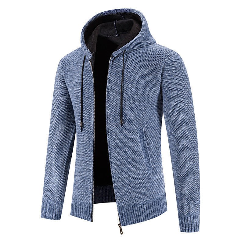 Men's Sweater Zipper Cardigan Slim Jacket Coat - PratSN