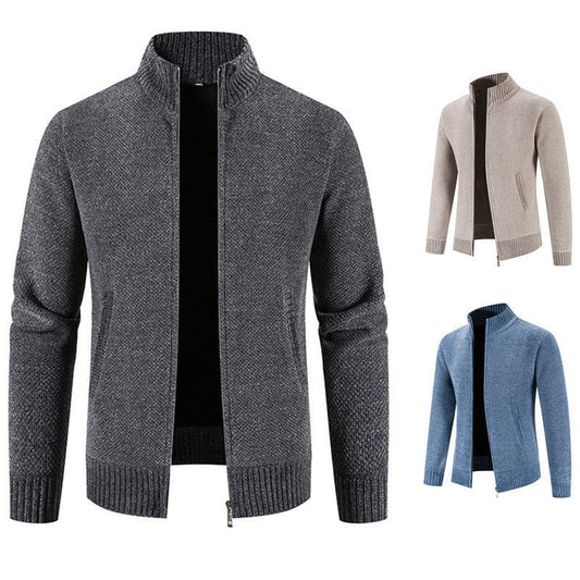 Men's Sweater Zipper Cardigan Slim Jacket Coat - PratSN